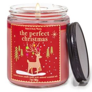 BATH AND BODY WORKS THE PERFECT CHRISTMAS SINGLE WICK CANDLE